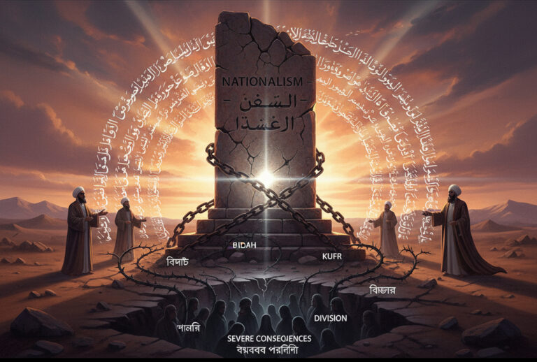 জাতীয়তাবাদকে (Nationalism) ইসলামের দৃষ্টিতে কঠোরভাবে নিষিদ্ধ আল-আসাবিয়্যাহ (العصبية) বা জাহেলিয়াতের অপসংস্কৃতি হিসেবে বর্ণনা করেছেন অনেকে। জাতীয়তাবাদকে ইসলাম বিরোধী একটি কুফরি মতবাদ বা মারাত্মক বিদআত এবং এর ভয়াবহ পরিণতি সম্পর্কে সতর্ক করেছেন অনেক আলেমেদ্বীন। জাতীয়তাবাদ মূলত ইসলাম দ্বারা নিষিদ্ধ 'আল-আসাবিয়্যাহ' (অন্ধ গোত্রপ্রীতি/দলপ্রীতি) এর আধুনিক রূপ।